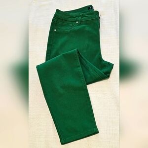 Women's high waist, tapered ankle jeans, Size: 12, Color: Green